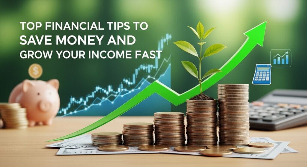 15. Protect Your Finances Finally, make sure your finances are secure. Use strong passwords, avoid scams, and consider insurance where necessary. Protecting your money is just as important as earning and saving it. Final Thoughts Applying the Top Financial Tips to Save Money and Grow Your Income Fast can transform your financial life. By creating a budget, saving consistently, increasing your income, and investing wisely, you can build a strong financial foundation. Remember, success comes from small, consistent actions over time. Stay disciplined, keep learning, and remain focused on your goals. With the right mindset and strategies, you can achieve financial freedom and long-term stability.