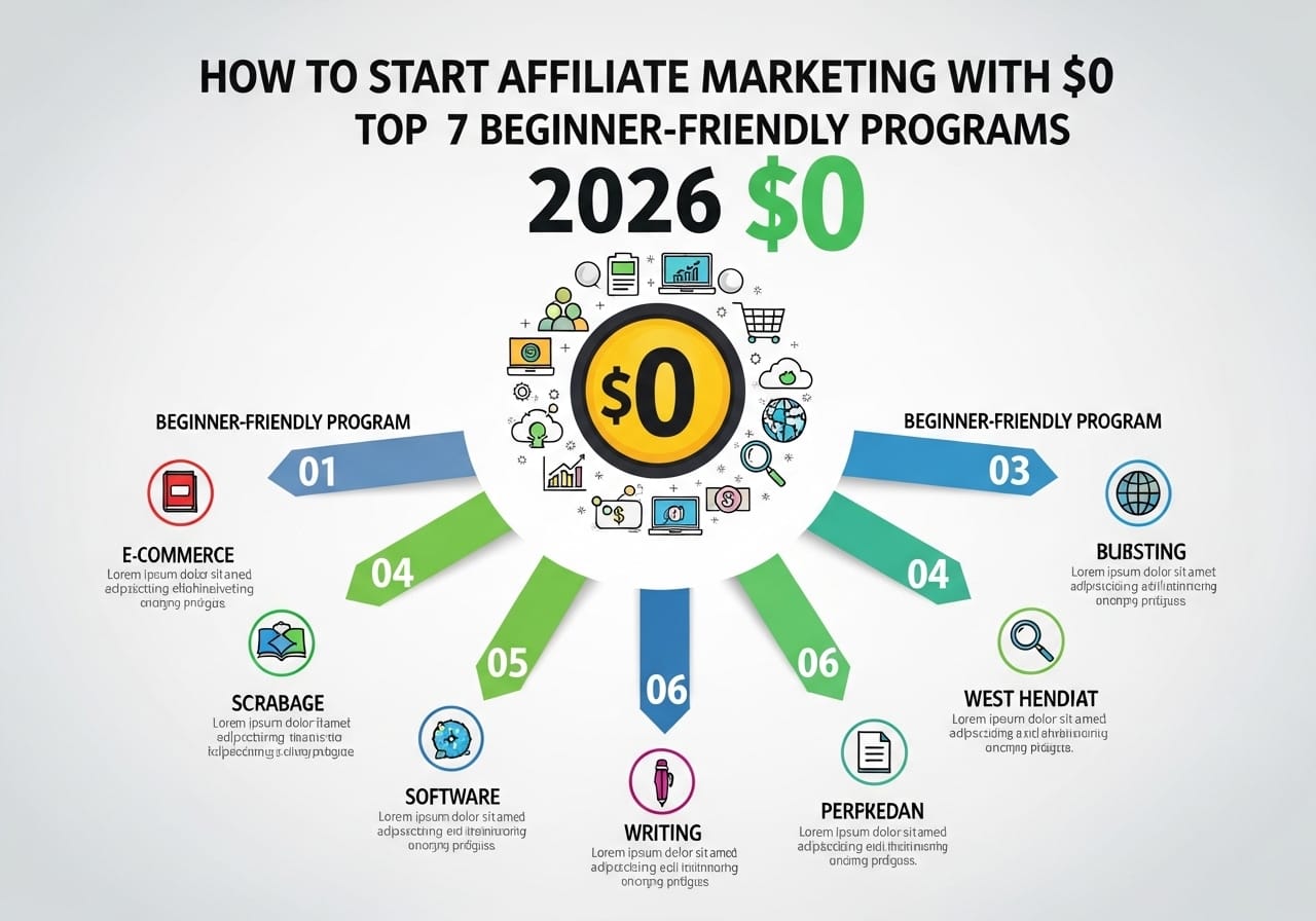 How to Start Affiliate Marketing with $0 in 2026: Top 7 Beginner-Friendly Programs