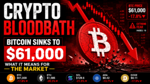 Bitcoin Sunk to $61,000 during a major crypto market crash in 2026